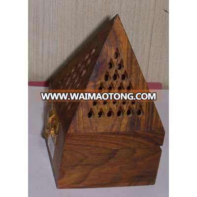 Cone Shape Wooden Incense Holder